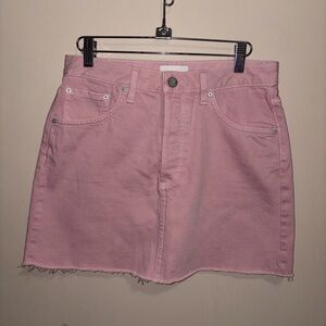 Pink Denim Skirt